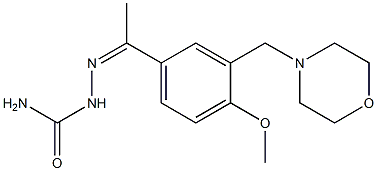 2-{1-[4-methoxy-3-(morpholinomethyl)phenyl]ethylidene}hydrazine-1-carboxamide 结构式