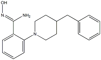 2-(4-benzylpiperidino)-N'-hydroxybenzenecarboximidamide 结构式