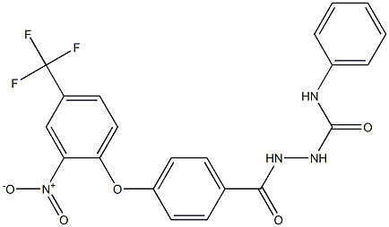 2-{4-[2-nitro-4-(trifluoromethyl)phenoxy]benzoyl}-N-phenyl-1-hydrazinecarboxamide 结构式