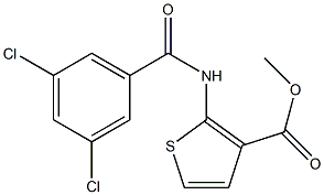 methyl 2-[(3,5-dichlorobenzoyl)amino]thiophene-3-carboxylate 结构式