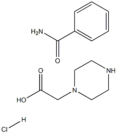 Piperazinoacetic acid benzylamid HCl 结构式