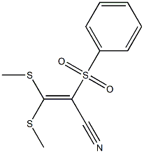 3,3-bis(methylsulfanyl)-2-(phenylsulfonyl)acrylonitrile 结构式