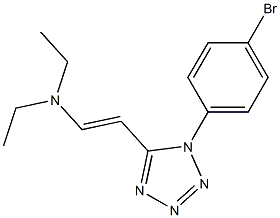 N1,N1-diethyl-2-[1-(4-bromophenyl)-1H-1,2,3,4-tetraazol-5-yl]eth-1-en-1-amine 结构式