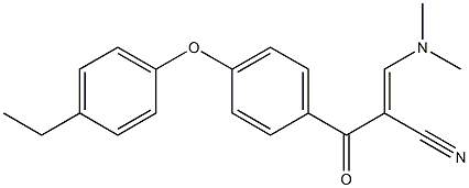 (E)-3-(dimethylamino)-2-[4-(4-ethylphenoxy)benzoyl]-2-propenenitrile 结构式