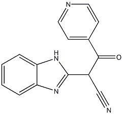 2-(1H-benzo[d]imidazol-2-yl)-3-oxo-3-(4-pyridyl)propanenitrile 结构式