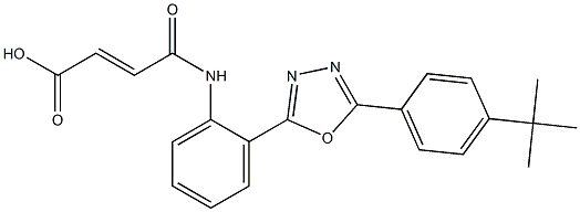 4-(2-{5-[4-(tert-butyl)phenyl]-1,3,4-oxadiazol-2-yl}anilino)-4-oxobut-2-enoic acid 结构式