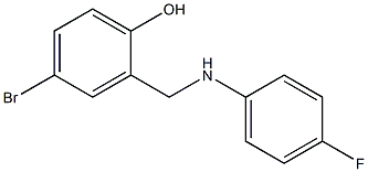 4-bromo-2-[(4-fluoroanilino)methyl]benzenol 结构式