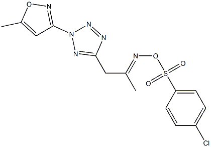 5-[2-({[(4-chlorophenyl)sulfonyl]oxy}imino)propyl]-2-(5-methylisoxazol-3-yl)-2H-1,2,3,4-tetraazole 结构式