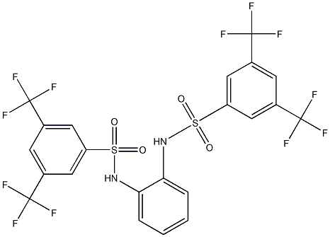 N1-[2-({[3,5-di(trifluoromethyl)phenyl]sulfonyl}amino)phenyl]-3,5-di(trifluoromethyl)benzene-1-sulfonamide 结构式
