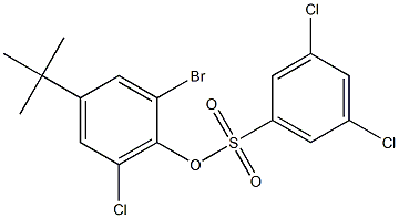 2-bromo-4-(tert-butyl)-6-chlorophenyl 3,5-dichlorobenzene-1-sulfonate 结构式