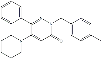 2-(4-methylbenzyl)-6-phenyl-5-piperidino-3(2H)-pyridazinone 结构式