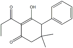 3-hydroxy-5,5-dimethyl-4-phenyl-2-propionyl-2-cyclohexen-1-one 结构式