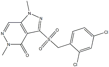 3-[(2,4-dichlorobenzyl)sulfonyl]-1,5-dimethyl-4,5-dihydro-1H-pyrazolo[3,4-d]pyridazin-4-one 结构式