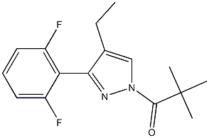 1-[3-(2,6-difluorophenyl)-4-ethyl-1H-pyrazol-1-yl]-2,2-dimethylpropan-1-one 结构式