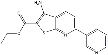 ethyl 3-amino-6-(3-pyridinyl)thieno[2,3-b]pyridine-2-carboxylate 结构式