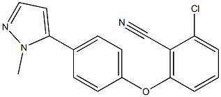 2-chloro-6-[4-(1-methyl-1H-pyrazol-5-yl)phenoxy]benzonitrile 结构式