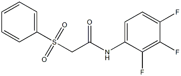 N1-(2,3,4-trifluorophenyl)-2-(phenylsulfonyl)acetamide 结构式