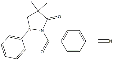 4-[(4,4-dimethyl-5-oxo-2-phenyltetrahydro-1H-pyrazol-1-yl)carbonyl]benzenecarbonitrile 结构式