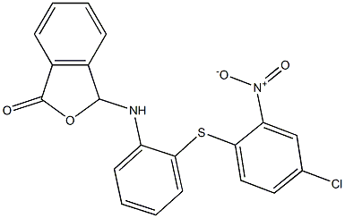 3-{2-[(4-chloro-2-nitrophenyl)thio]anilino}-1,3-dihydroisobenzofuran-1-one 结构式