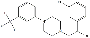 1-(3-chlorophenyl)-2-{4-[3-(trifluoromethyl)phenyl]piperazino}-1-ethanol 结构式