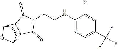 4-(2-{[3-chloro-5-(trifluoromethyl)-2-pyridinyl]amino}ethyl)-10-oxa-4-azatricyclo[5.2.1.0~2,6~]dec-8-ene-3,5-dione 结构式