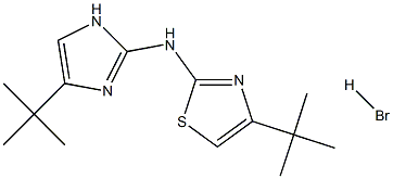 N2-[4-(tert-butyl)-1H-imidazol-2-yl]-4-(tert-butyl)-1,3-thiazol-2-amine hydrobromide 结构式