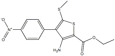 ethyl 3-amino-5-(methylthio)-4-(4-nitrophenyl)thiophene-2-carboxylate 结构式