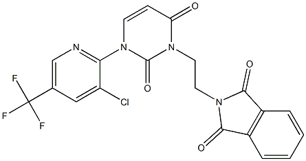 2-{2-[3-[3-chloro-5-(trifluoromethyl)-2-pyridinyl]-2,6-dioxo-3,6-dihydro-1(2H)-pyrimidinyl]ethyl}-1H-isoindole-1,3(2H)-dione 结构式