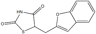 5-(1-benzofuran-2-ylmethyl)-1,3-thiazolane-2,4-dione 结构式