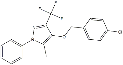 4-[(4-chlorobenzyl)oxy]-5-methyl-1-phenyl-3-(trifluoromethyl)-1H-pyrazole 结构式