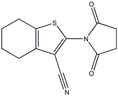 2-(2,5-dioxotetrahydro-1H-pyrrol-1-yl)-4,5,6,7-tetrahydrobenzo[b]thiophene-3-carbonitrile 结构式