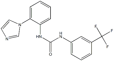 N-[2-(1H-imidazol-1-yl)phenyl]-N'-[3-(trifluoromethyl)phenyl]urea 结构式