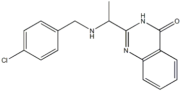 2-{1-[(4-chlorobenzyl)amino]ethyl}-4(3H)-quinazolinone 结构式