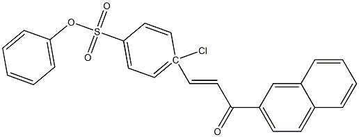 4-[(E)-3-(2-naphthyl)-3-oxo-1-propenyl]phenyl 4-chlorobenzenesulfonate 结构式