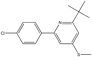 2-(tert-butyl)-6-(4-chlorophenyl)-4-(methylthio)pyridine 结构式