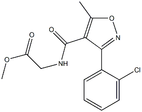 methyl 2-({[3-(2-chlorophenyl)-5-methyl-4-isoxazolyl]carbonyl}amino)acetate 结构式