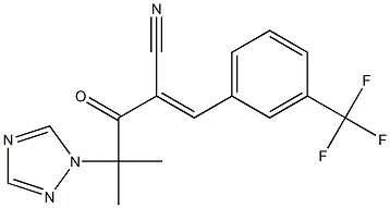 2-[2-methyl-2-(1H-1,2,4-triazol-1-yl)propanoyl]-3-[3-(trifluoromethyl)phenyl]acrylonitrile 结构式