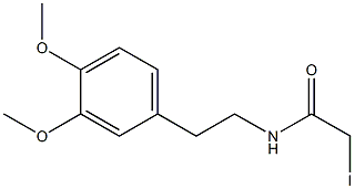 N-(3,4-dimethoxyphenethyl)-2-iodoacetamide 结构式