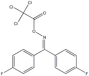 N-[bis(4-fluorophenyl)methylene]-N-[(2,2,2-trichloroacetyl)oxy]amine 结构式