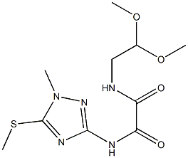 N1-(2,2-dimethoxyethyl)-N2-[1-methyl-5-(methylthio)-1H-1,2,4-triazol-3-yl]ethanediamide 结构式