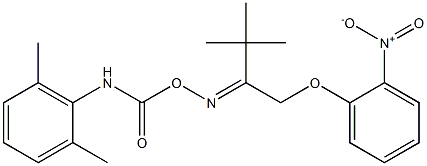 N-{[(2,6-dimethylanilino)carbonyl]oxy}-N-{(E)-2,2-dimethyl-1-[(2-nitrophenoxy)methyl]propylidene}amine 结构式
