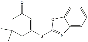 3-(1,3-benzoxazol-2-ylthio)-5,5-dimethylcyclohex-2-en-1-one 结构式