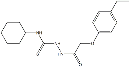 N-cyclohexyl-2-[2-(4-ethylphenoxy)acetyl]-1-hydrazinecarbothioamide 结构式