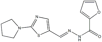 N'-{(E)-[2-(1-pyrrolidinyl)-1,3-thiazol-5-yl]methylidene}-2-furohydrazide 结构式