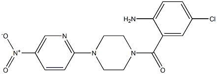 (2-amino-5-chlorophenyl)[4-(5-nitro-2-pyridyl)piperazino]methanone 结构式