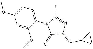 2-(cyclopropylmethyl)-4-(2,4-dimethoxyphenyl)-5-methyl-2,4-dihydro-3H-1,2,4-triazol-3-one 结构式