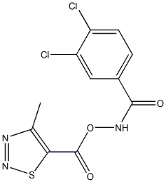 3,4-dichloro-N-{[(4-methyl-1,2,3-thiadiazol-5-yl)carbonyl]oxy}benzamide 结构式