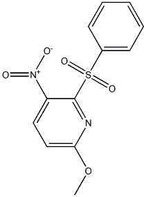 6-methoxy-3-nitro-2-(phenylsulfonyl)pyridine 结构式