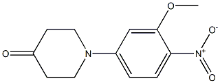 1-(3-methoxy-4-nitrophenyl)tetrahydro-4(1H)-pyridinone 结构式