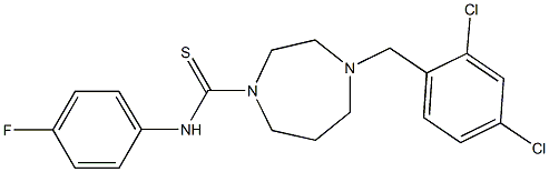 N1-(4-fluorophenyl)-4-(2,4-dichlorobenzyl)-1,4-diazepane-1-carbothioamide 结构式